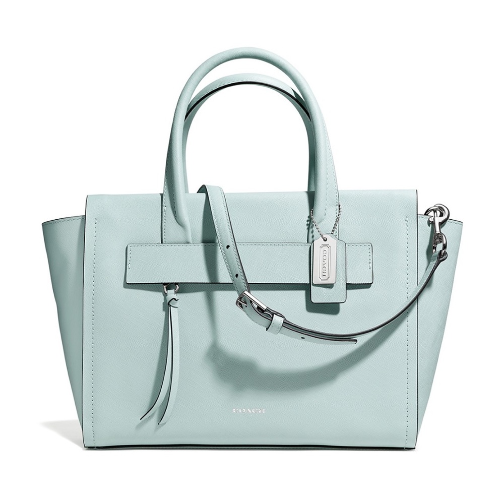 Coach Bleecker Riley Carryall Satchel in Saffiano Leather